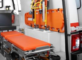 Tata Winger Ambulance Stretcher view