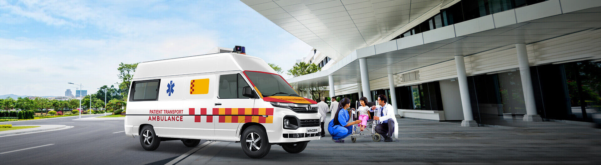 Tata Winger Ambulance LH view