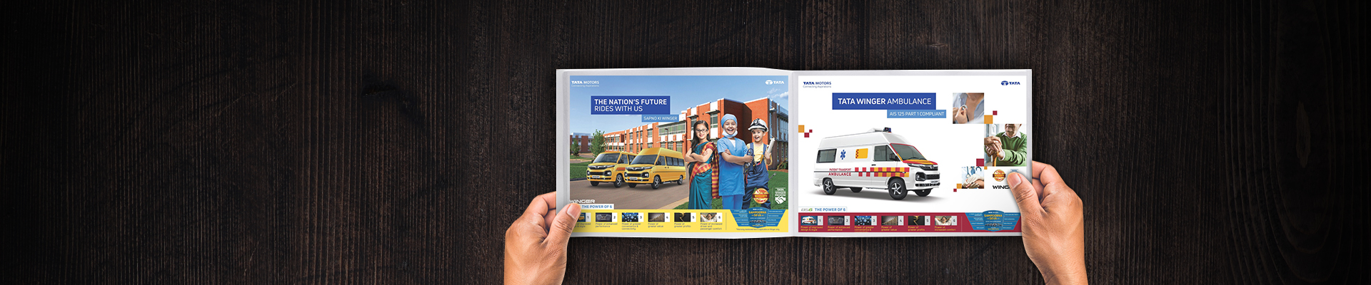 Tata Winger School van Brochure